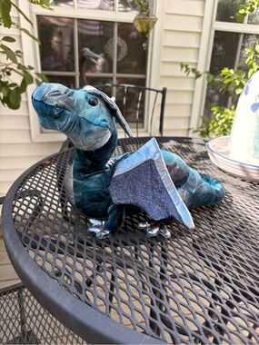 Plush Blue-Green Dragon Stuffed Animal